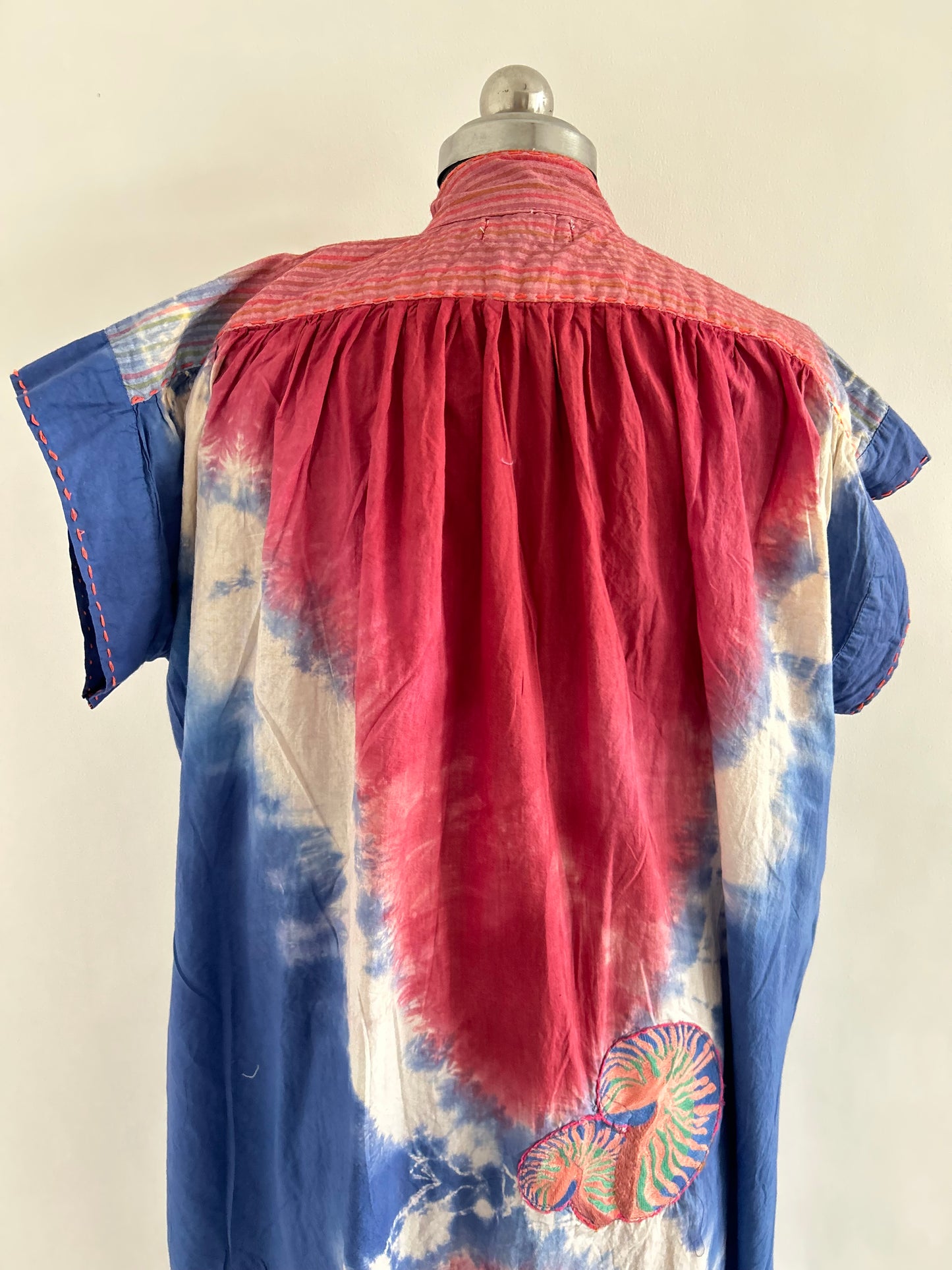 Cotton Tie & Dye Embroidered Dress