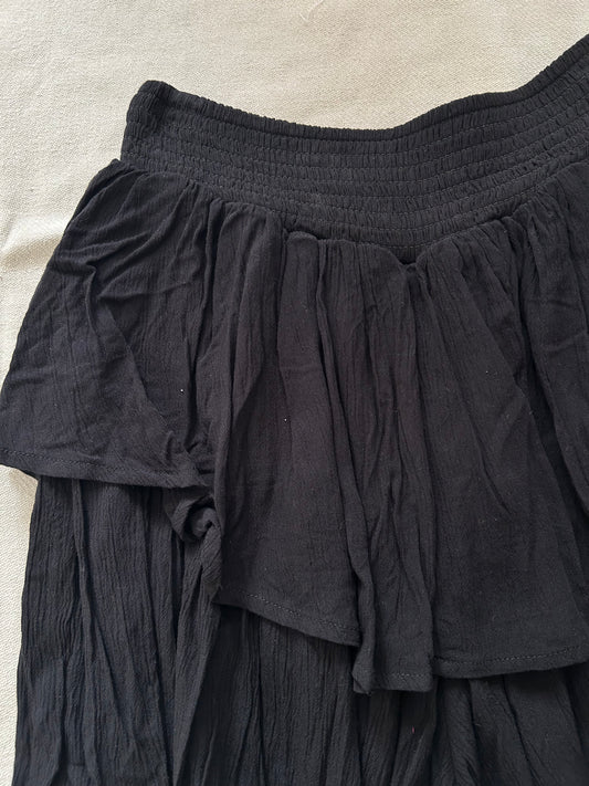 Black Ruffle Shorts: 26”