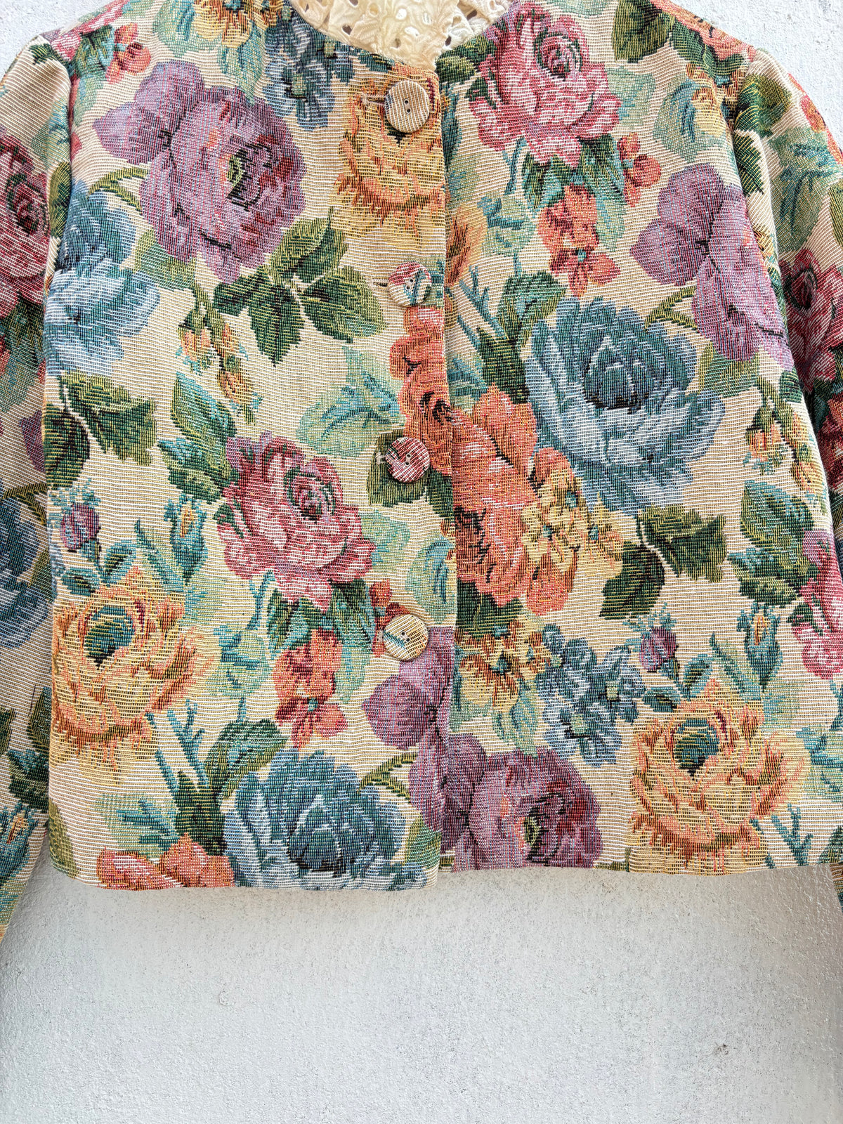 Vintage Floral Jacket: 36”