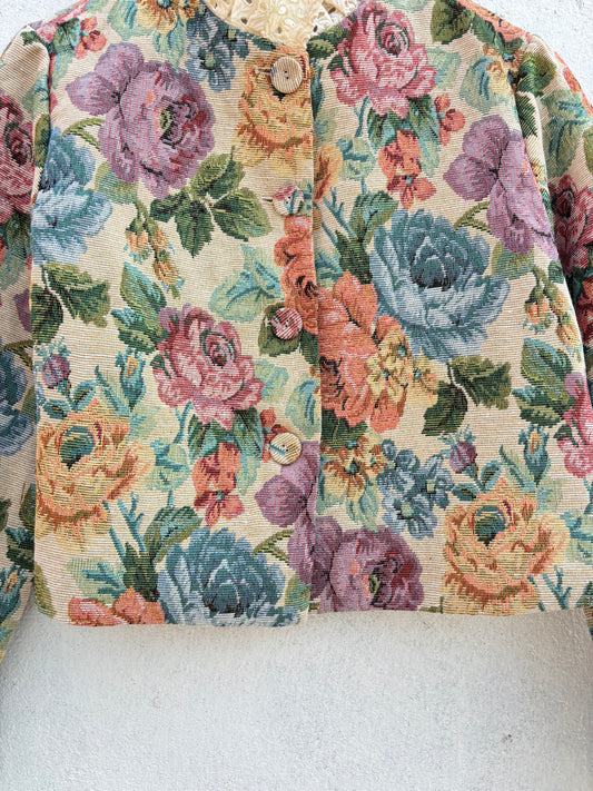 Vintage Floral Jacket: 36”