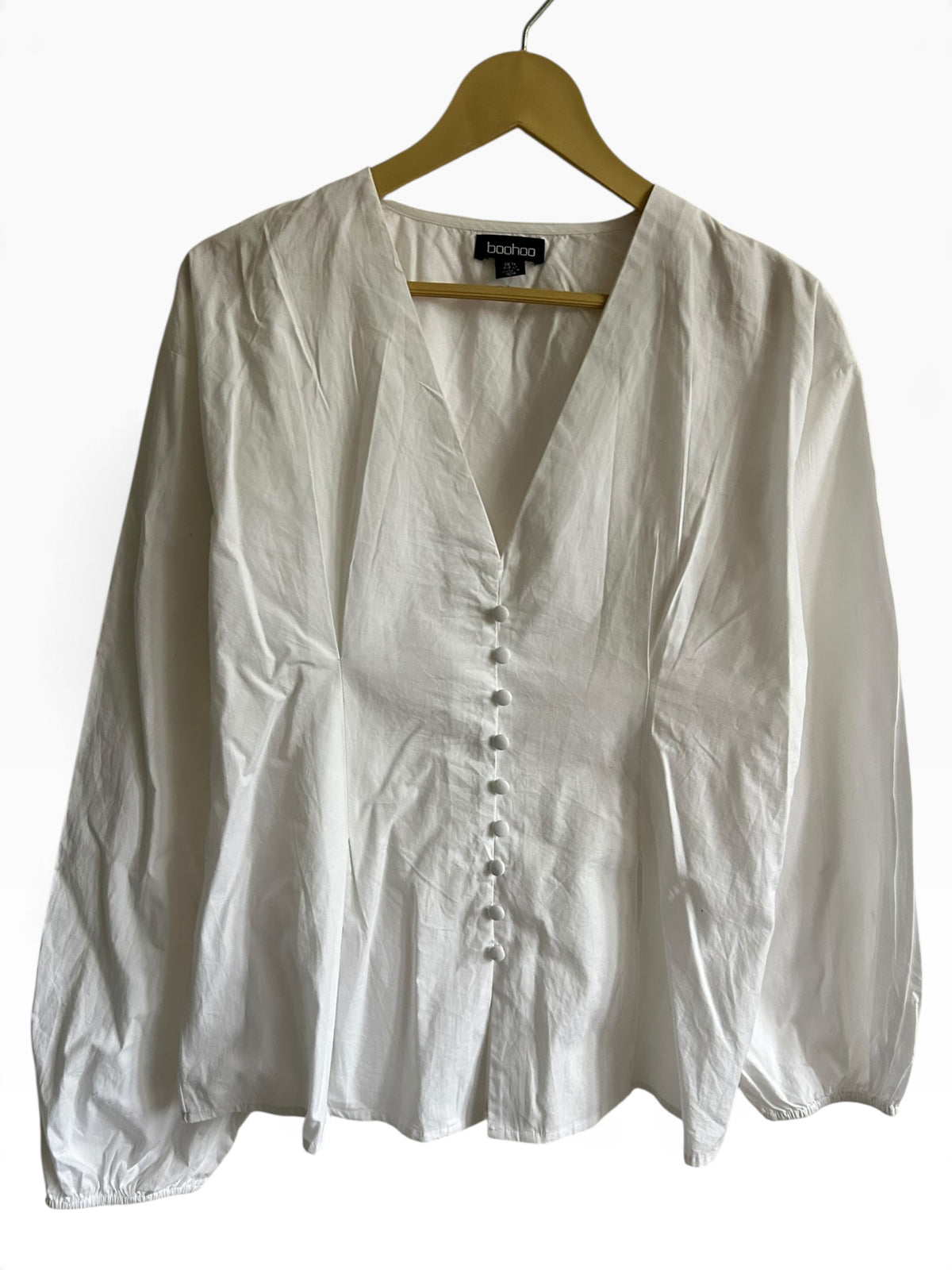 BOOHOO Cotton White Top:36”
