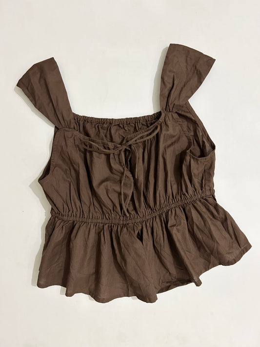 Brown Knot Top