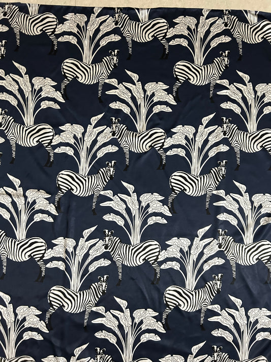 Zebra Print Scarf: 41” x 41”
