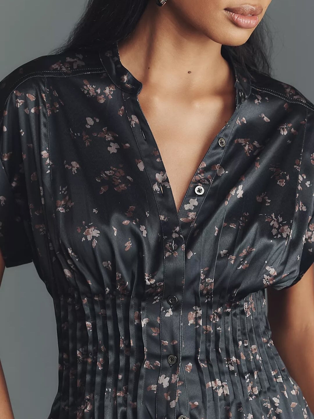 Pleated Waisted Blouse