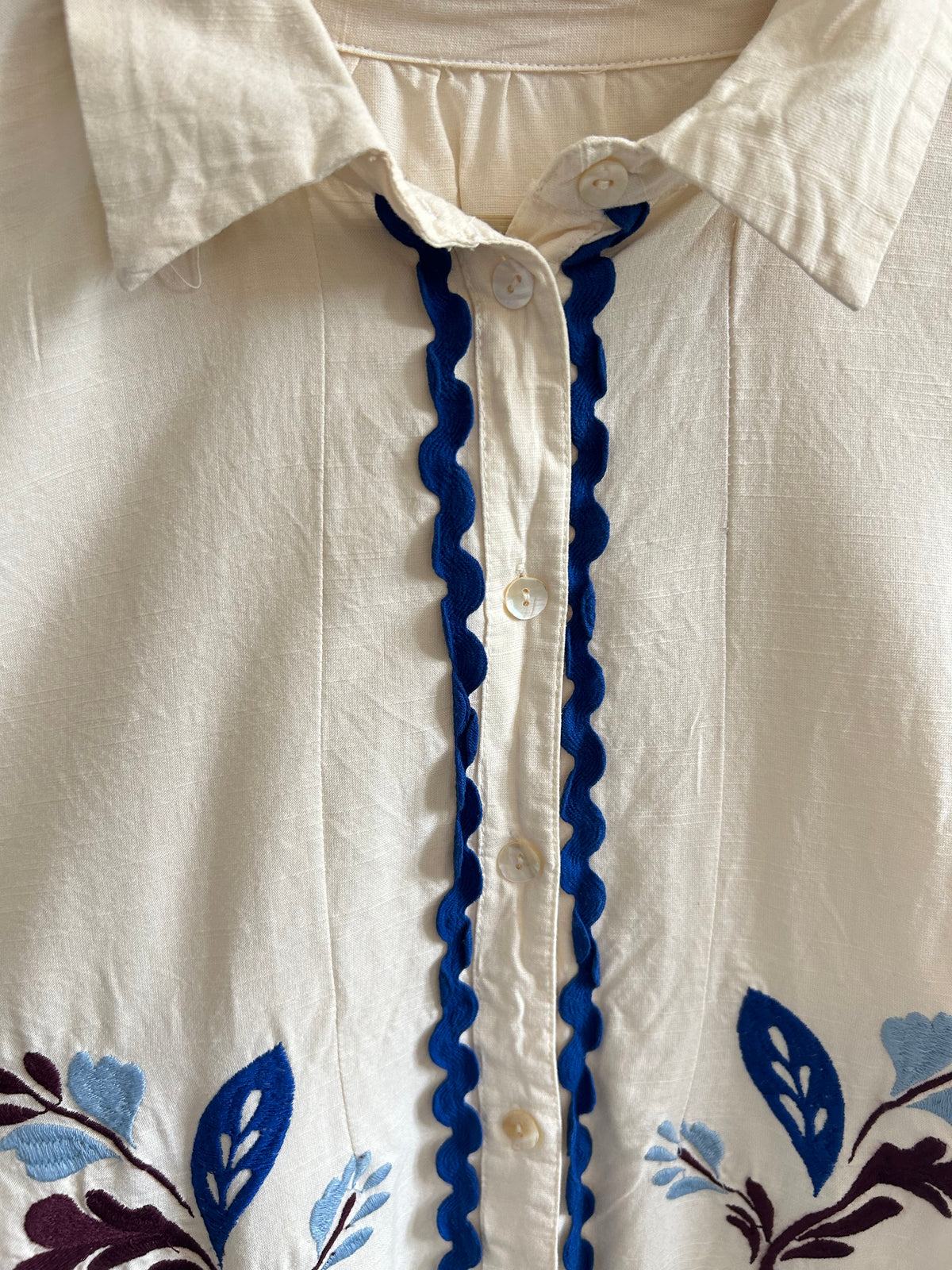 Floral Cotton Shirt: 52”