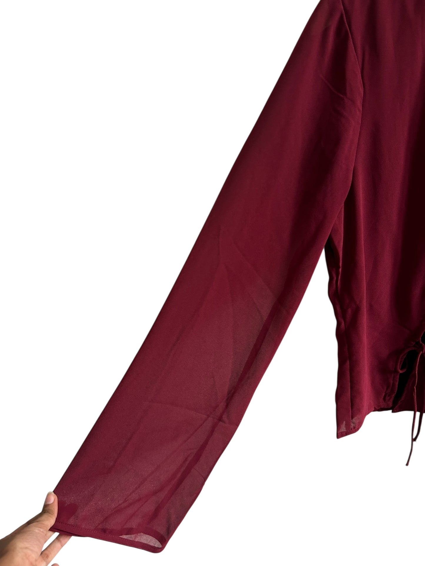 Burgundy Knot Top