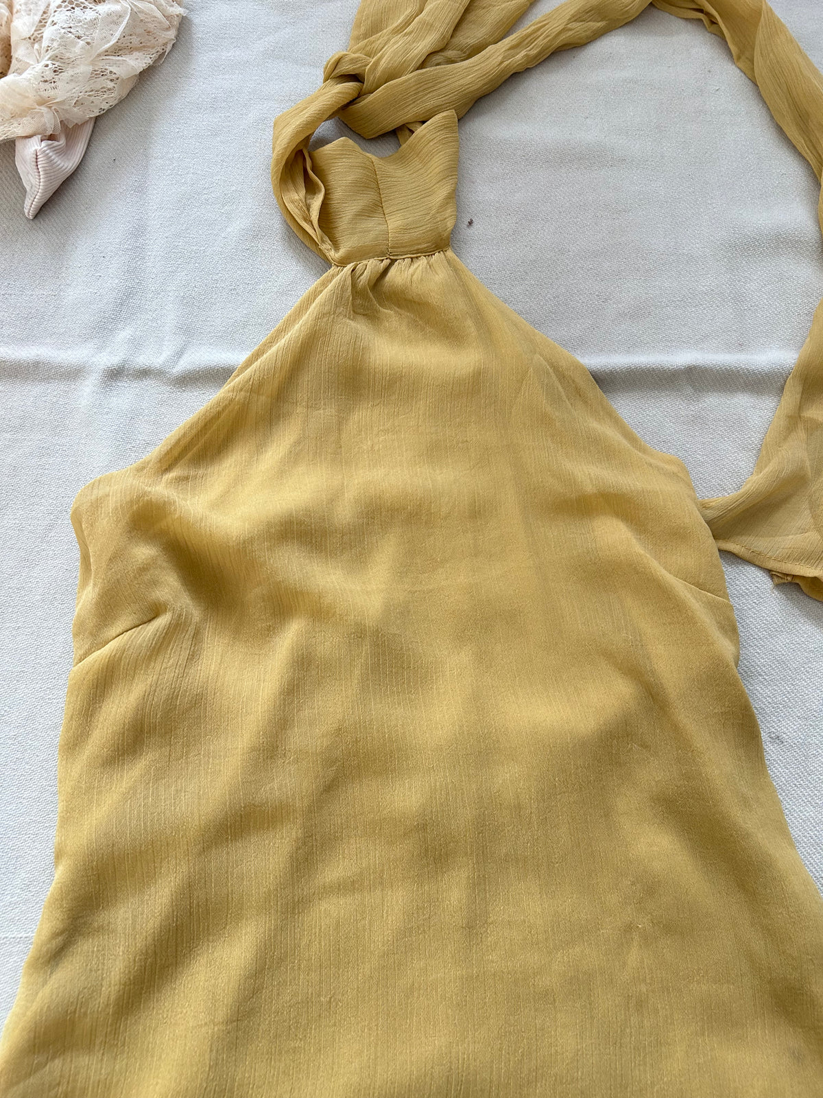 PLT Chiffon High Neck Top: 34”