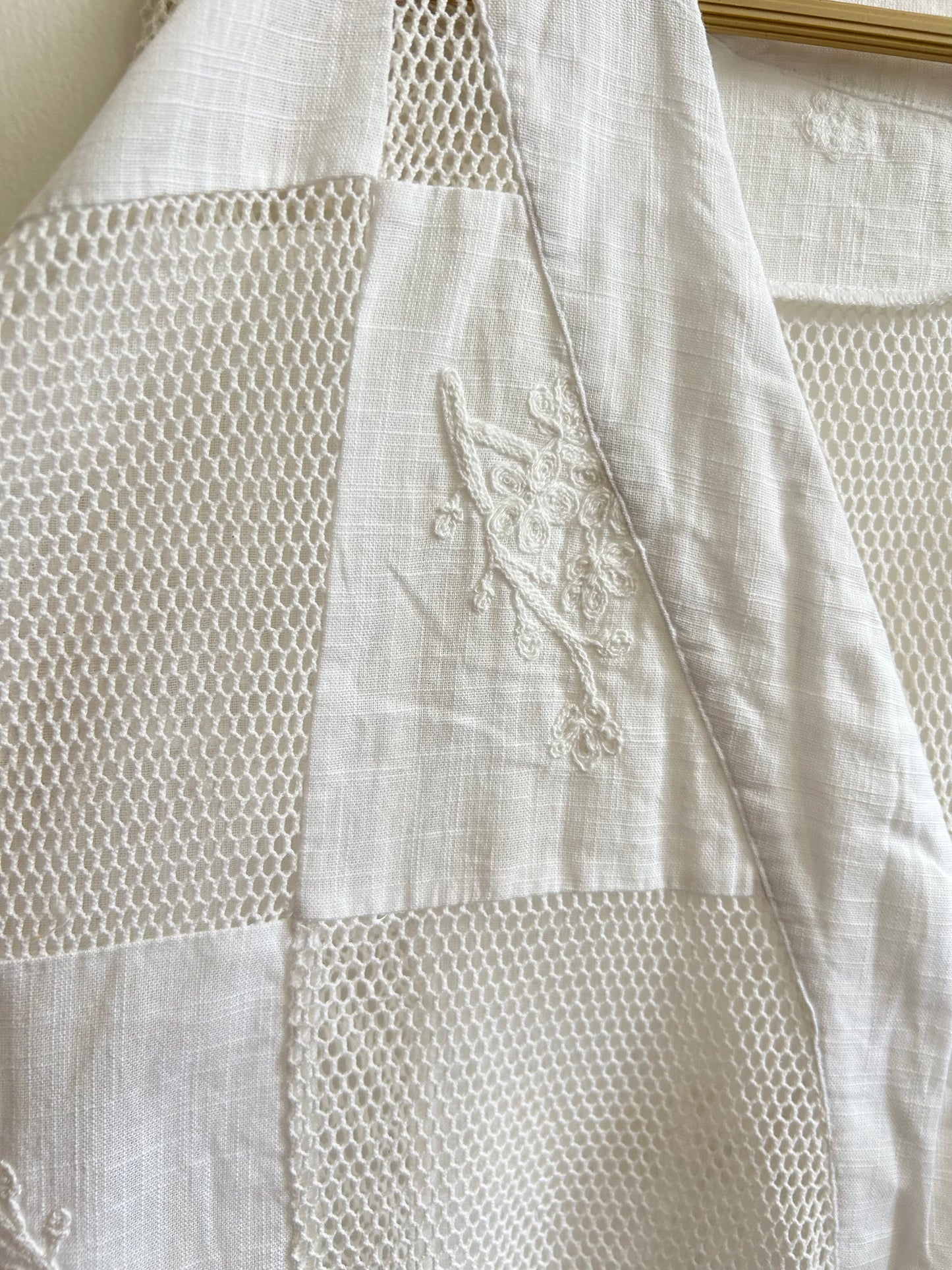 White Embroidered Shrug