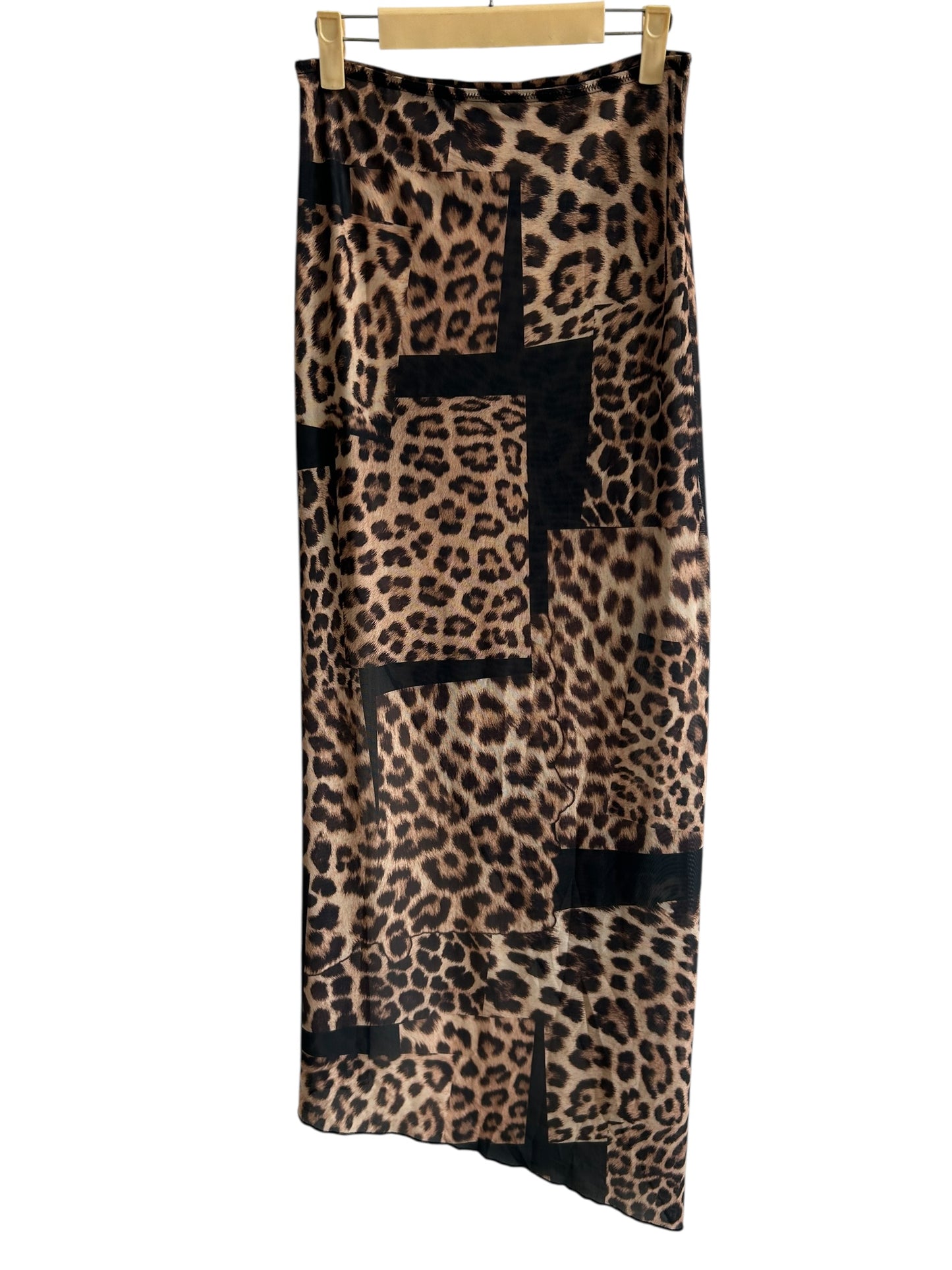 Mesh Leopard Skirt