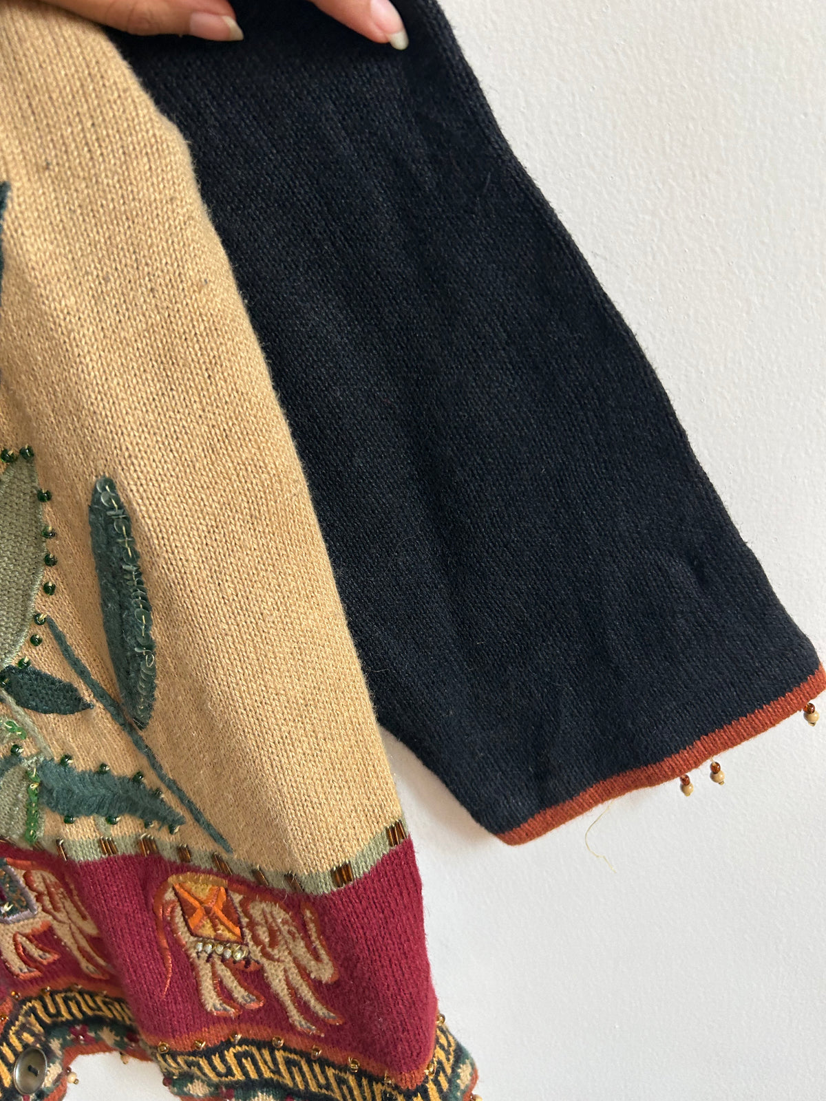 Leopard Print & Elephant Border Cardigan