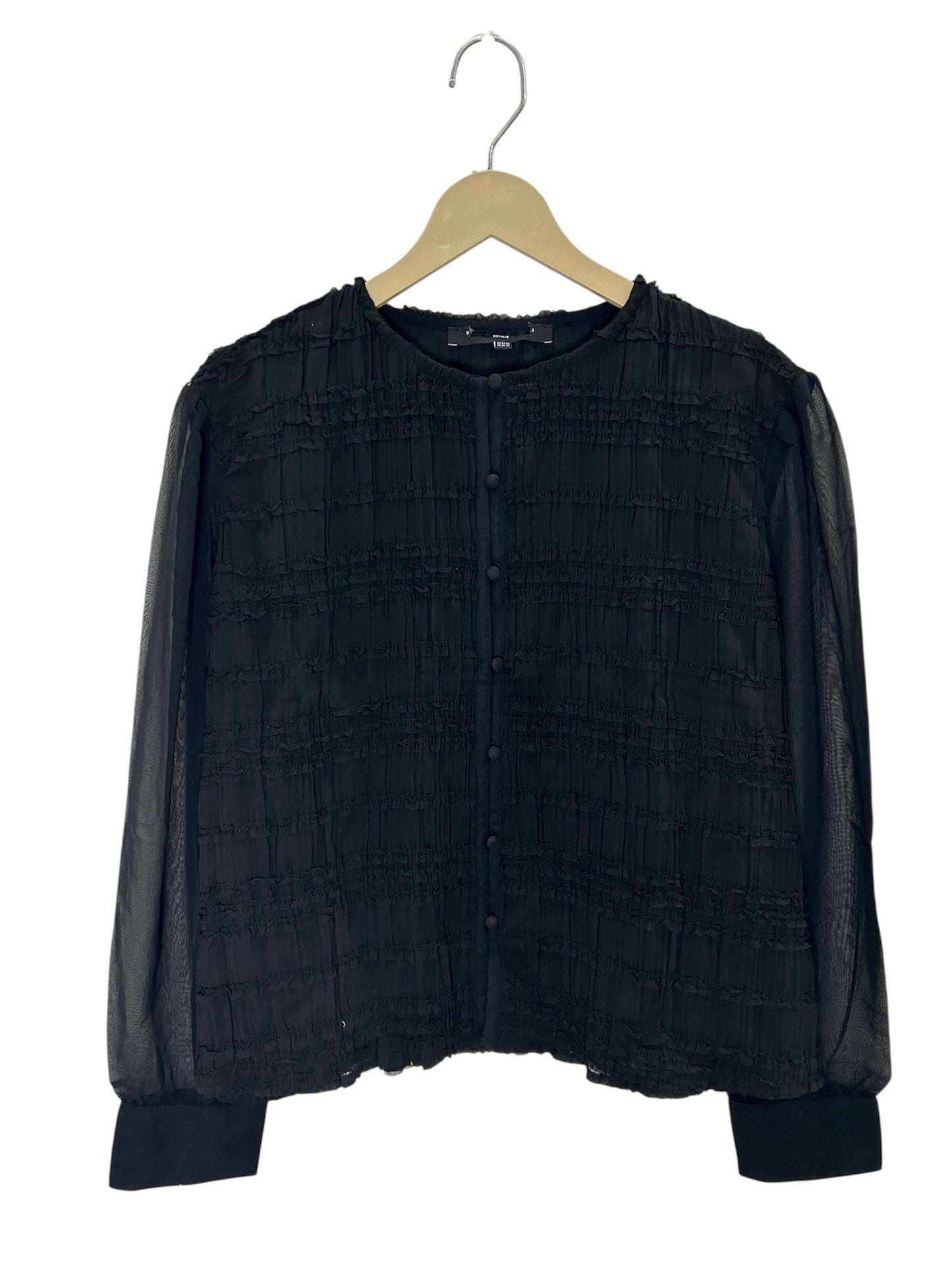 Black Pleated Shirt