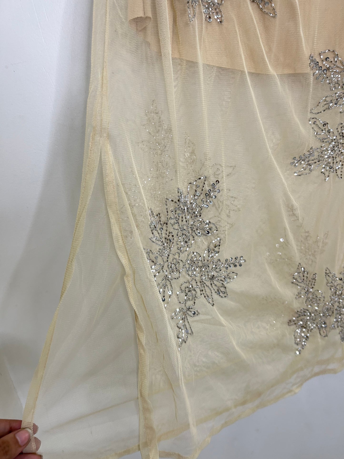 Embellished Sheer Skirt