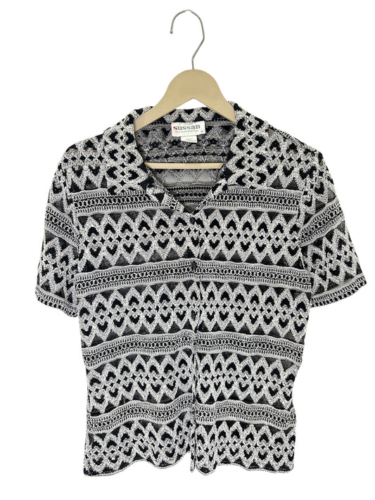 Crochet B&W Shirt