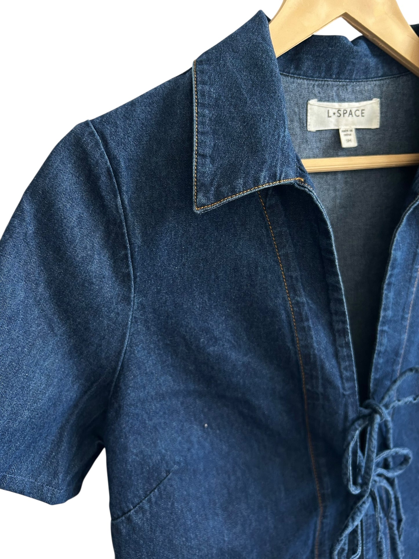Denim Knot Top