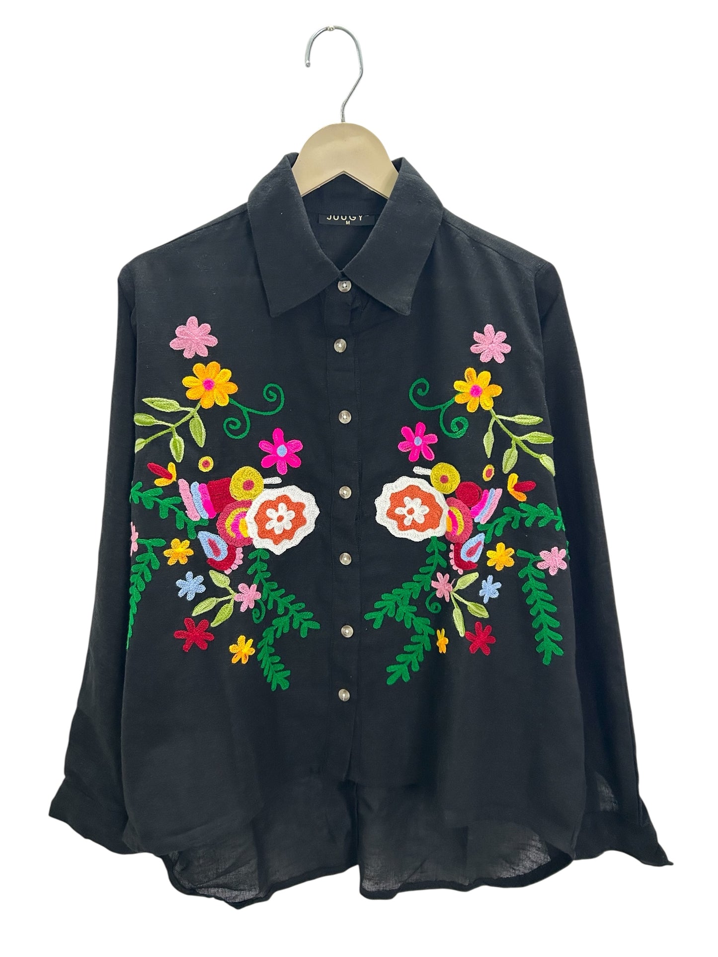 Black Embroidered Shirt