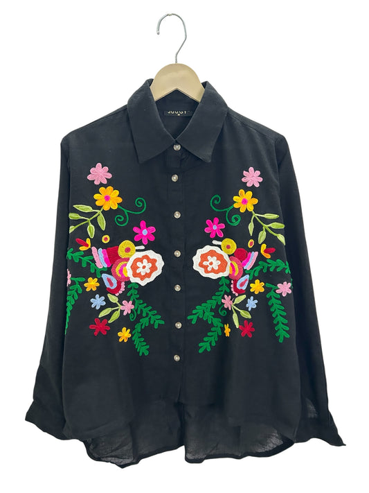 Black Embroidered Shirt