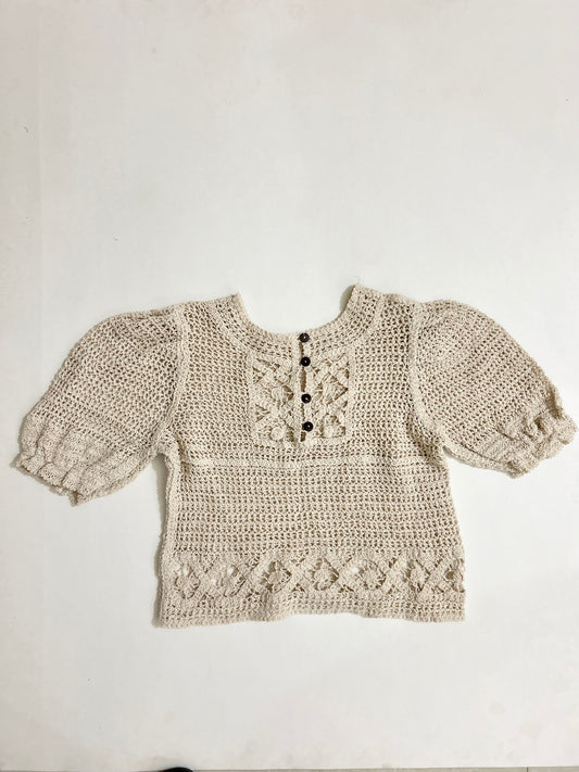 Beige Crochet Top