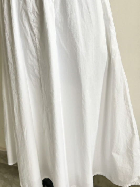 White Solid Dress: 38”