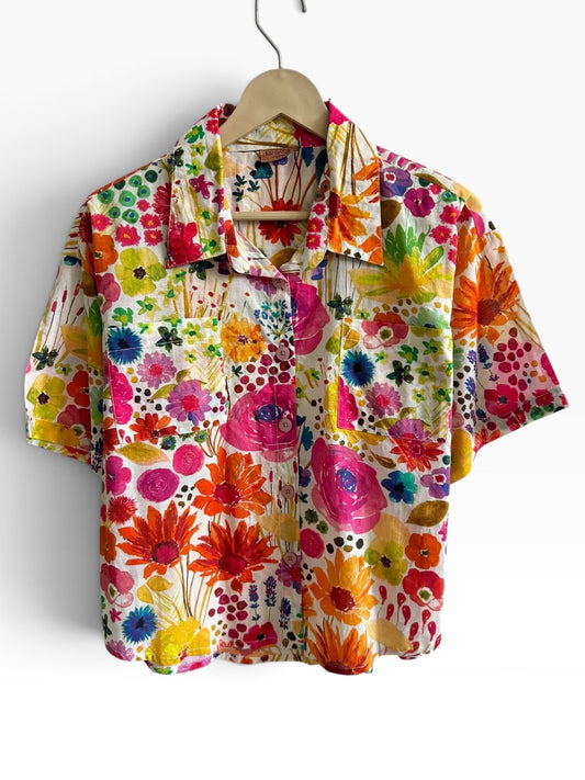 Printed Floral Cotton Shirt