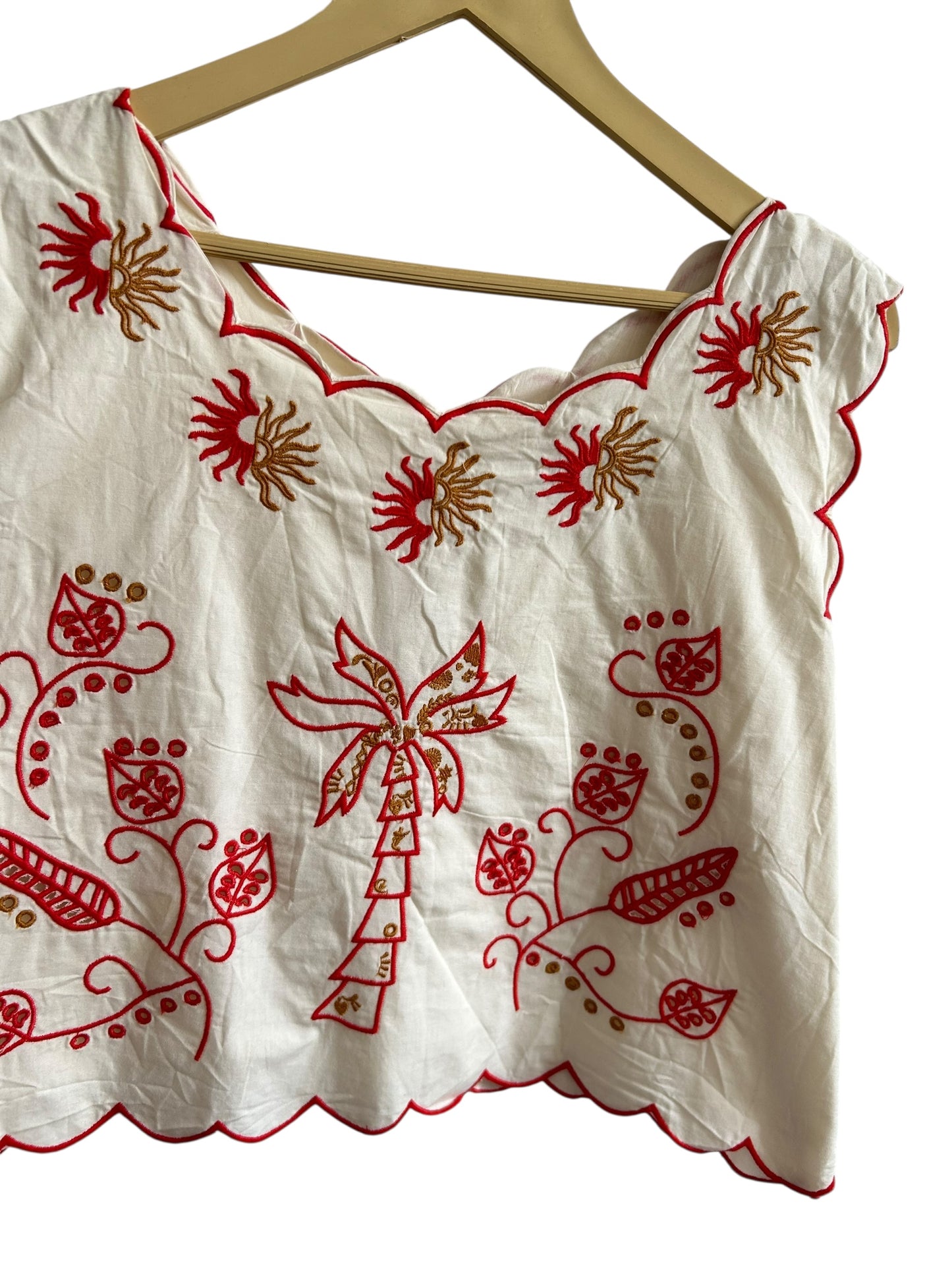 Embroidered Cotton Top