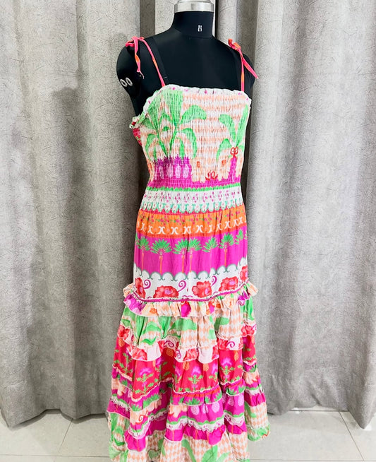 Palm Ruched Dress