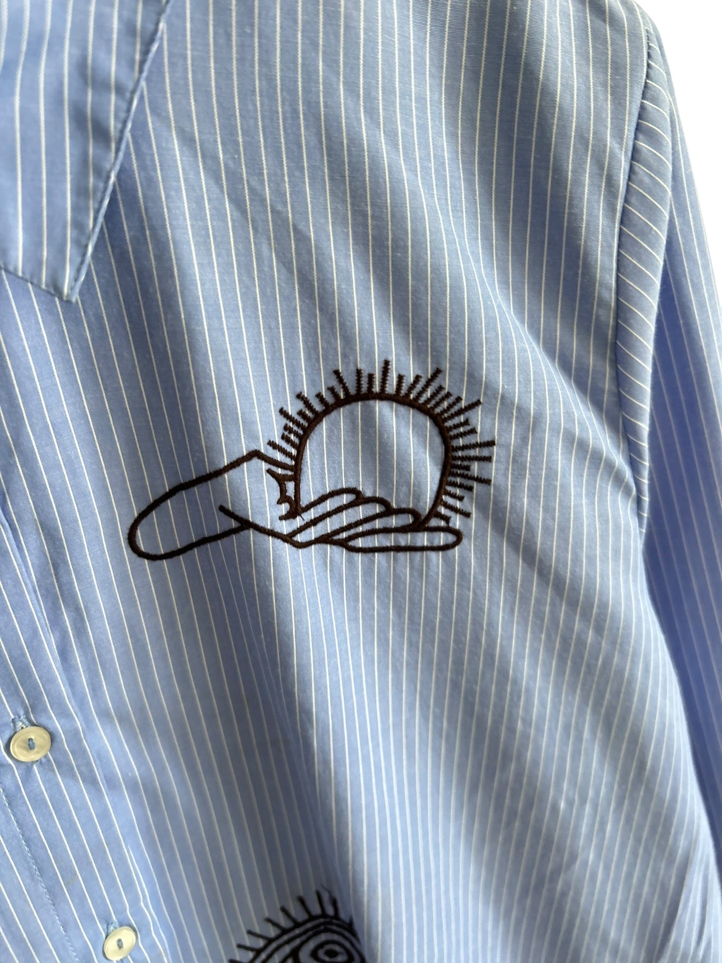 Embroidery Striped Shirt