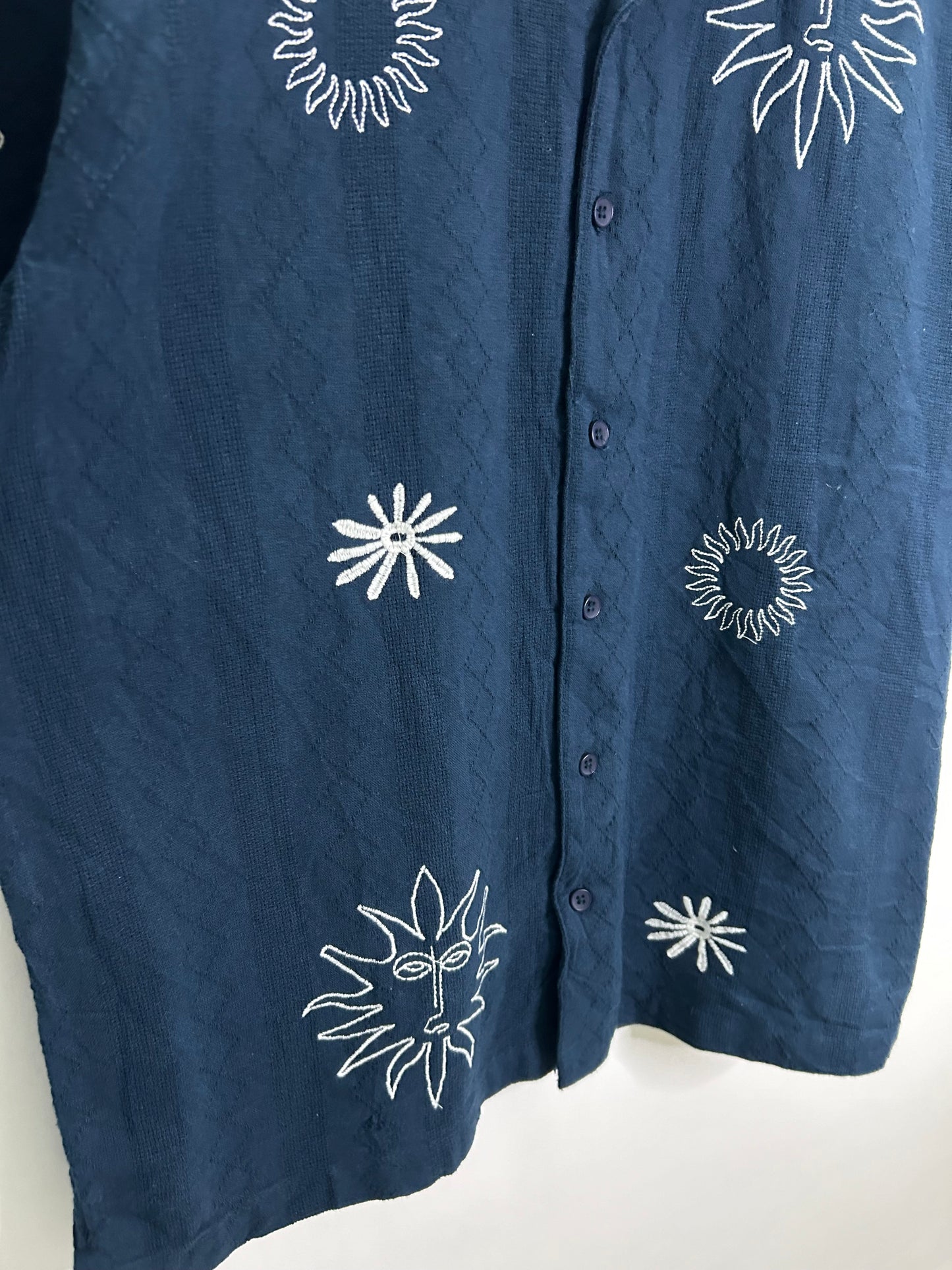 Sun& Moon Cotton Embroidered Shirt