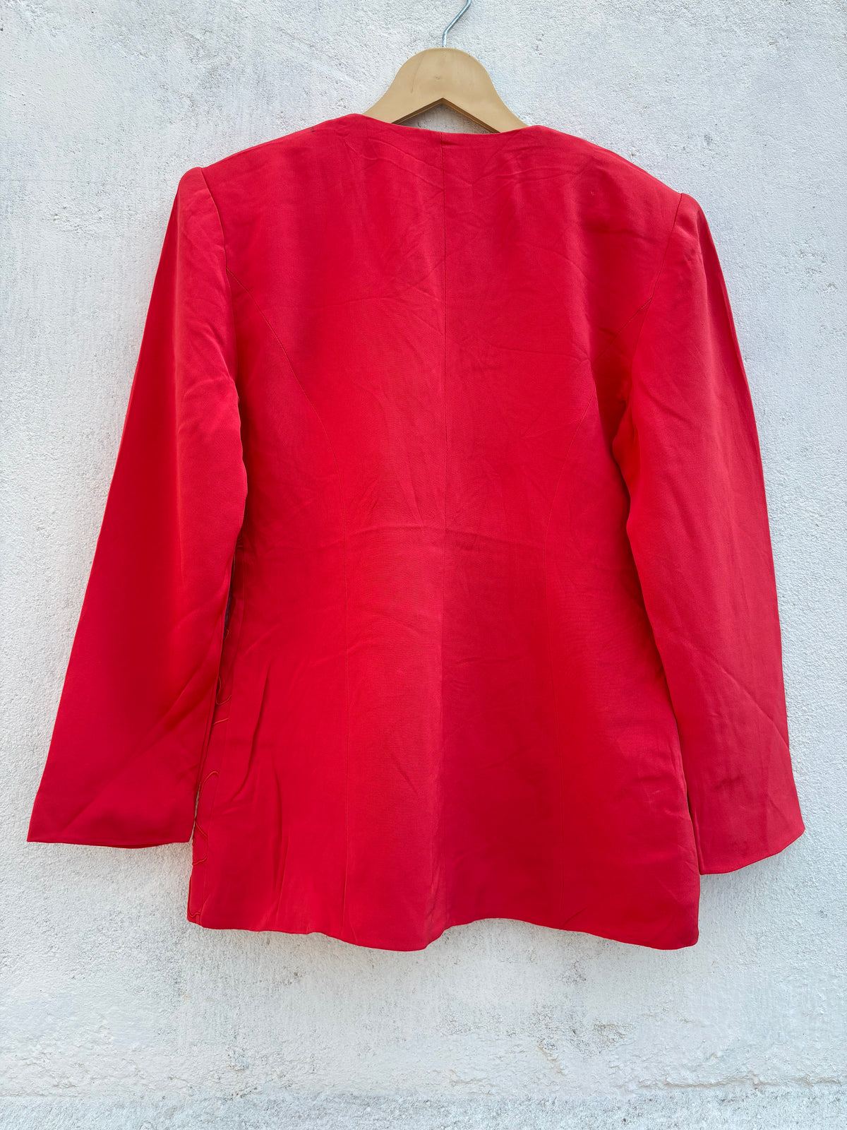 Red Embroidered Vintage Jacket:34”