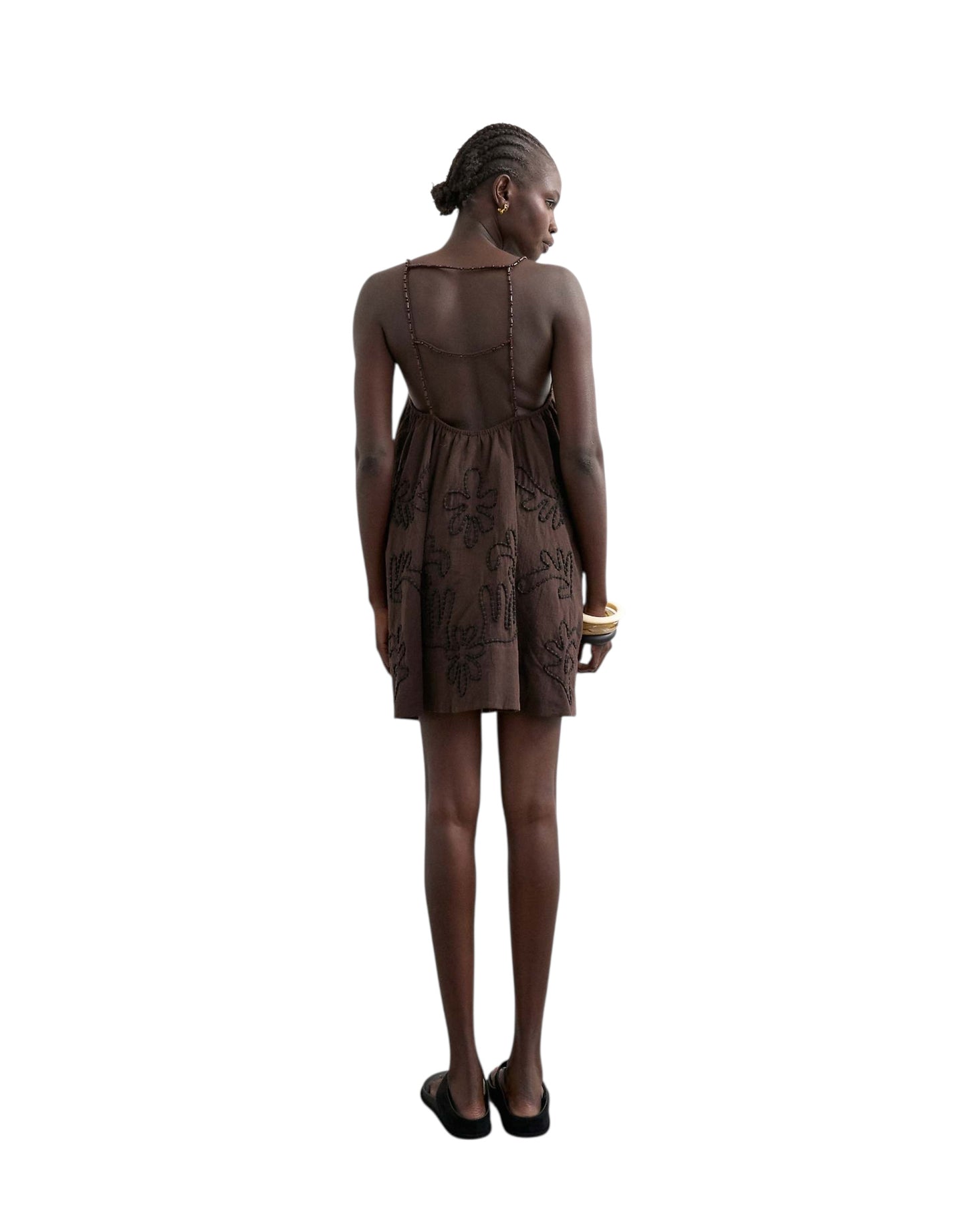 ASOS Brown Cotton Strappy Dress