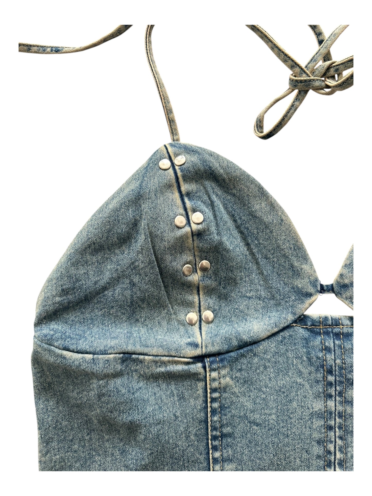 Denim Bustier Top