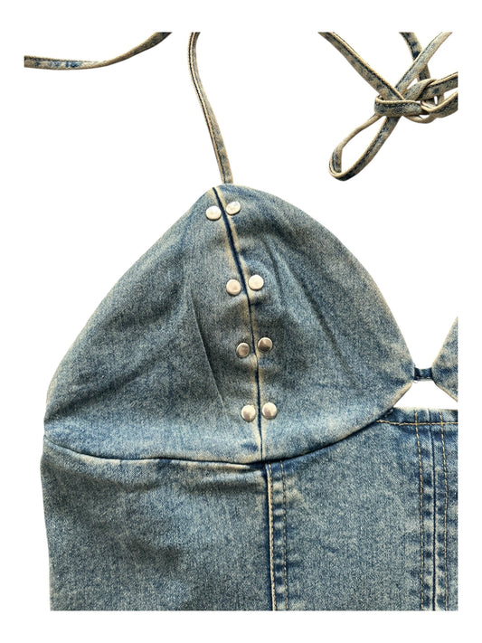 Denim Bustier Top