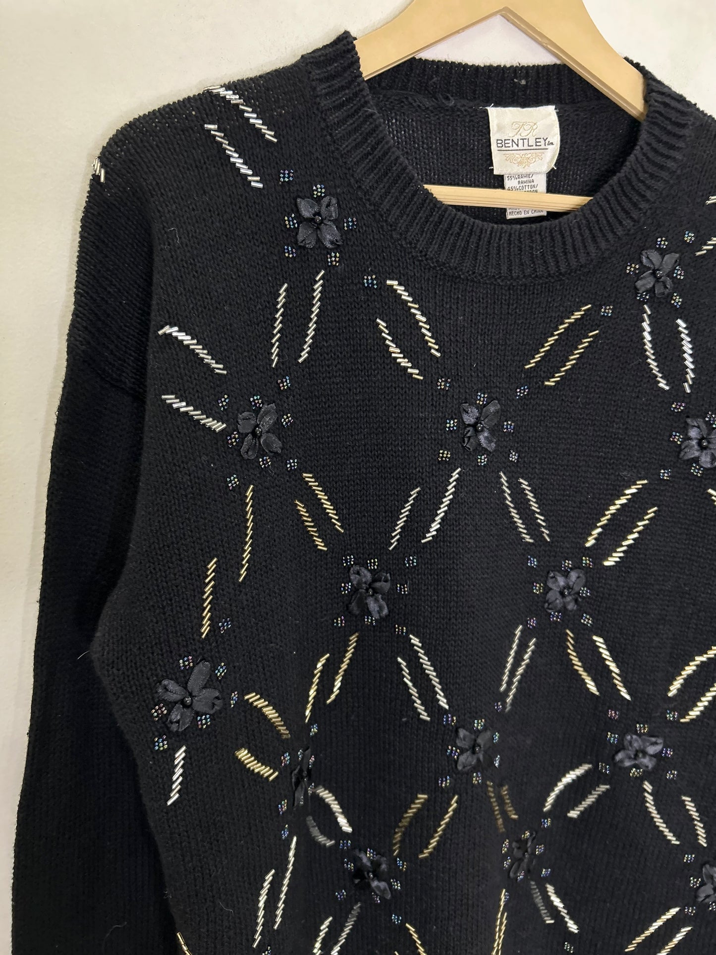 Embellished Black Cardigan