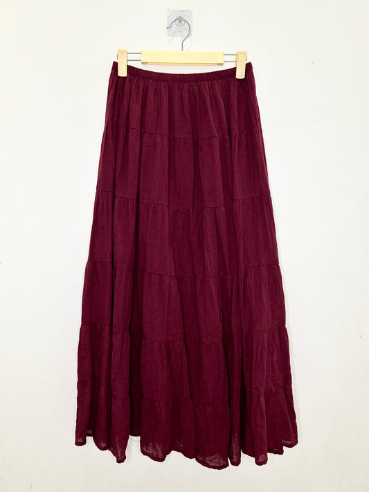 Cherry Red Cotton Skirt