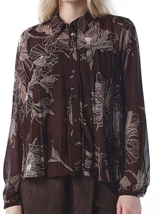 Brown Floral Top