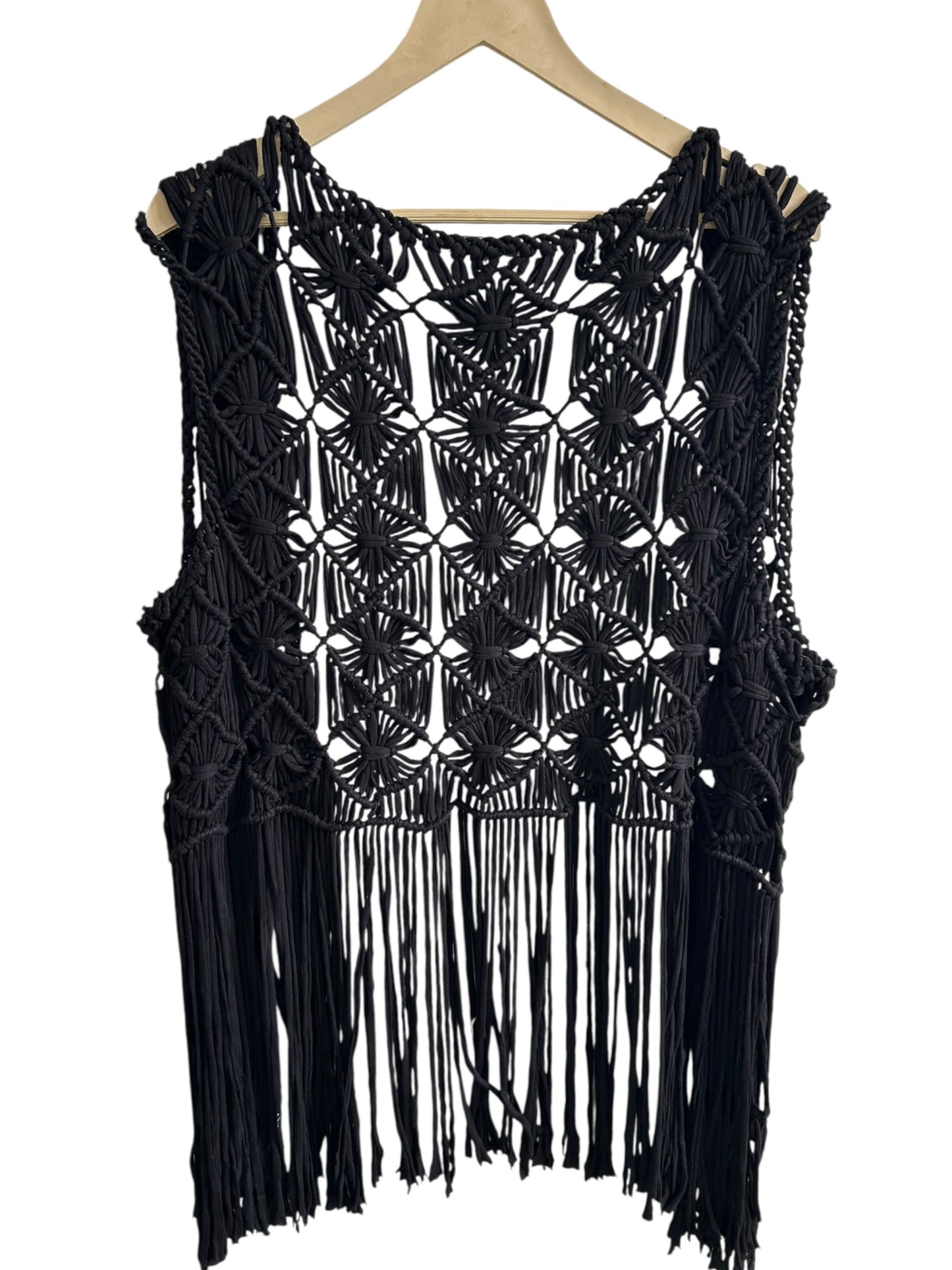 Black Crochet Shrug