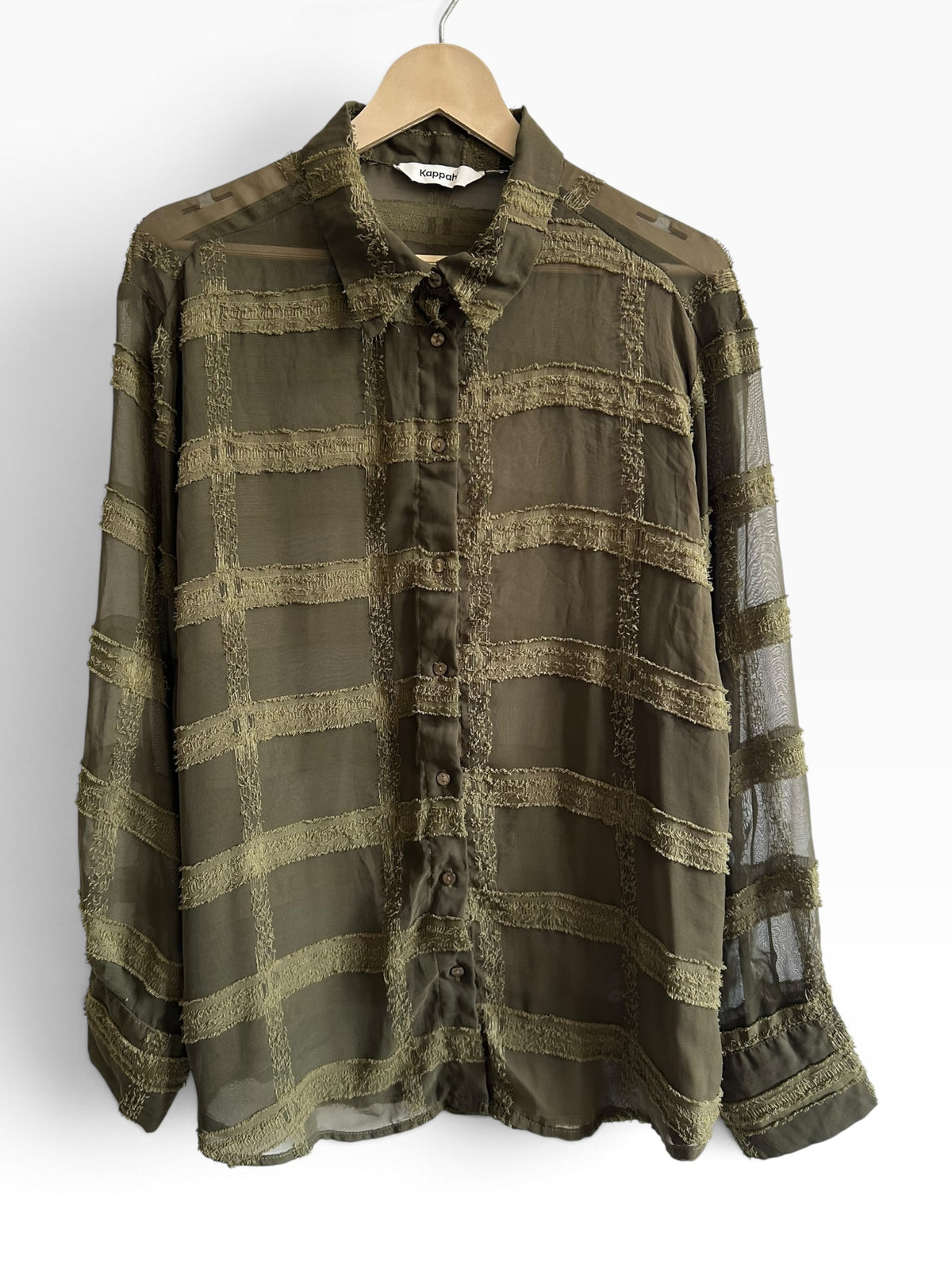 Green Textured Shirt: 44”