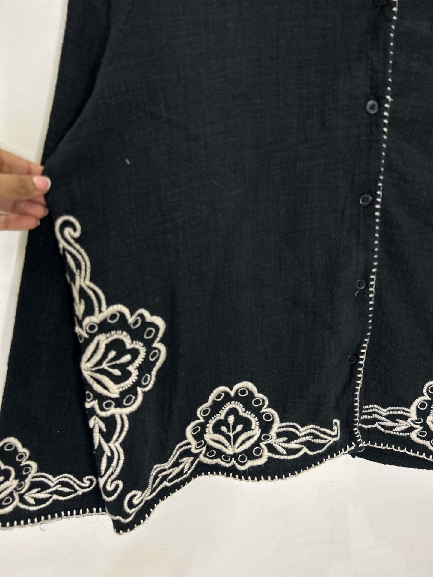Black Embroidered Shirt