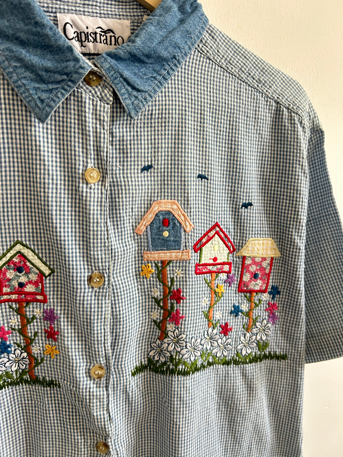 Home Embroidered Cotton Shirt: 46”