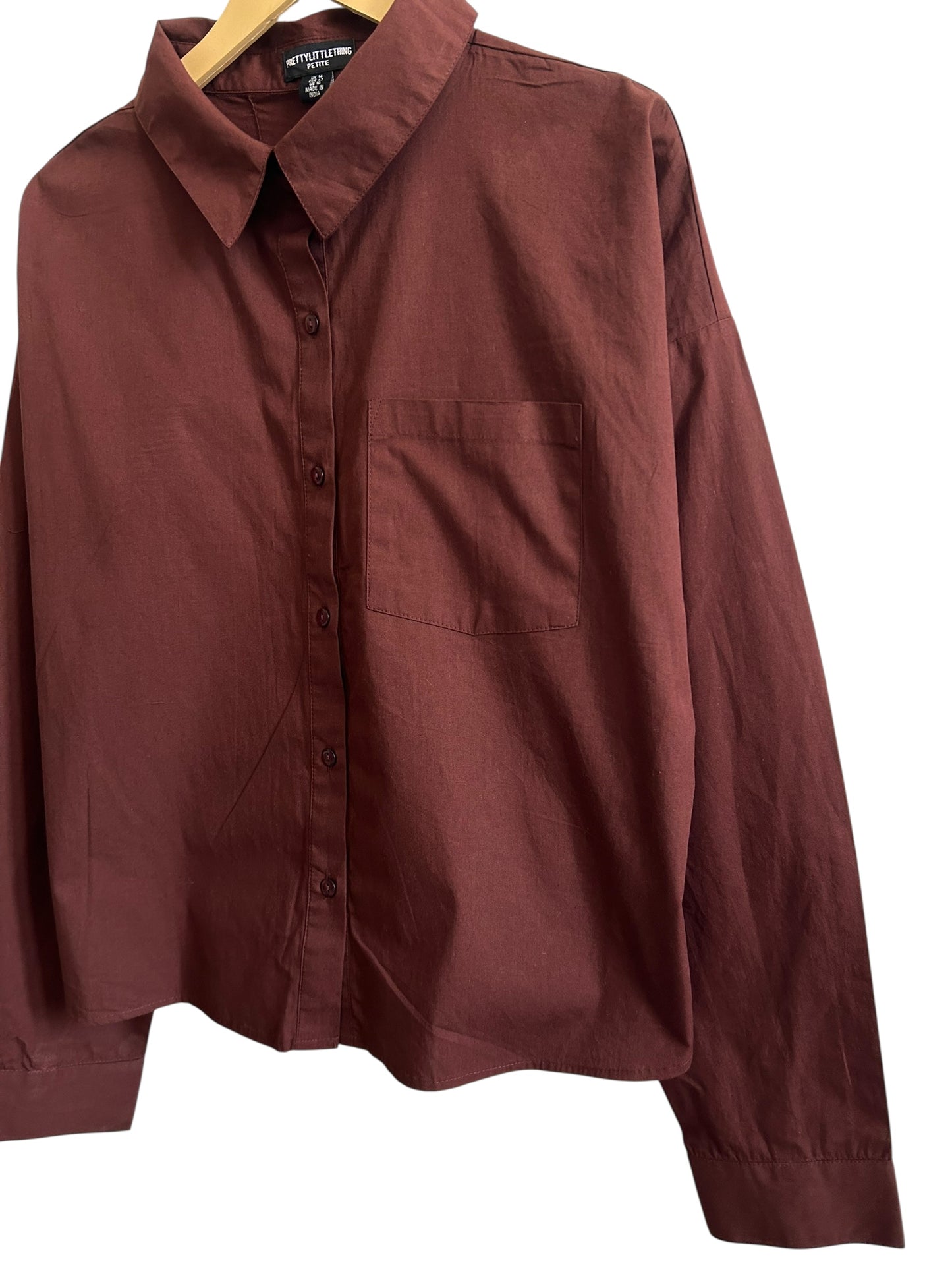 Pretty Little Things Solid Brown Shirt
