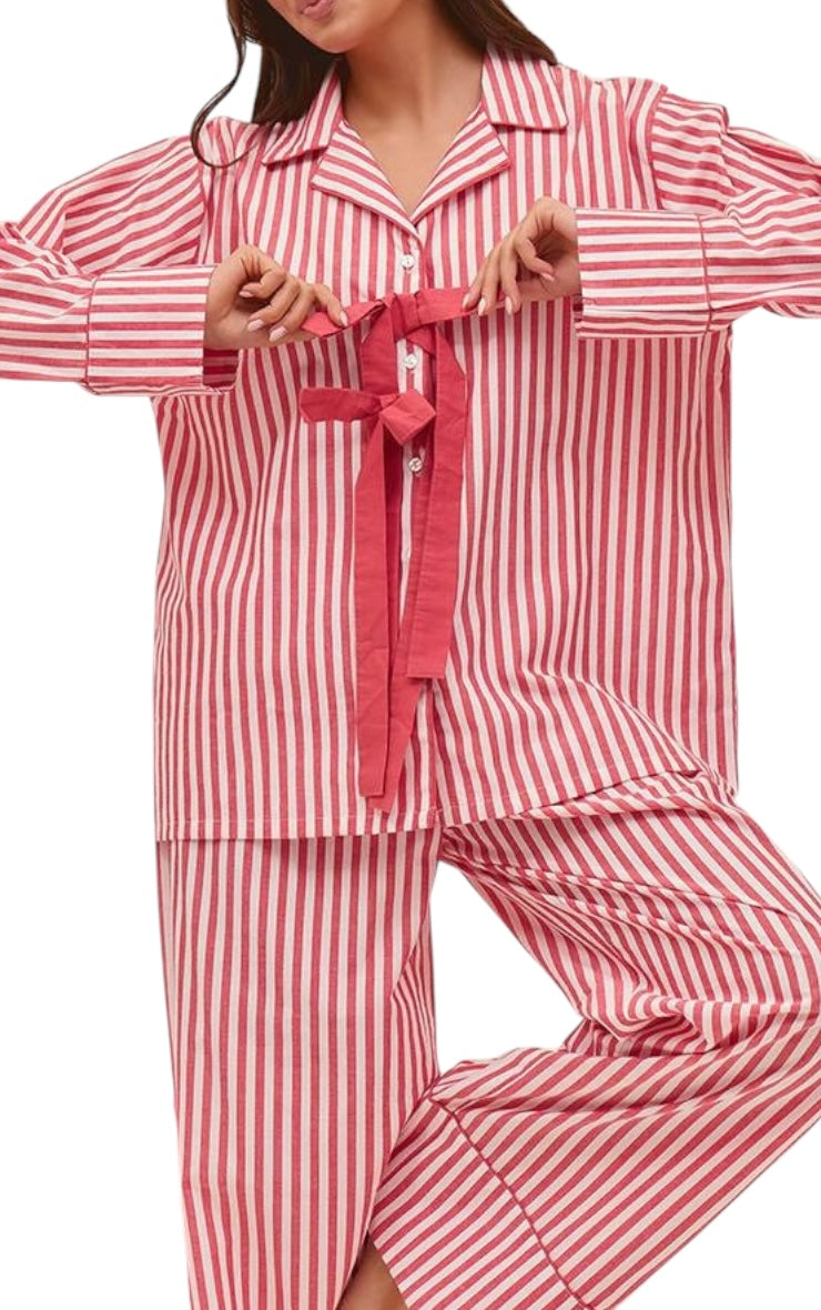PLT Bow Stripped Shirt