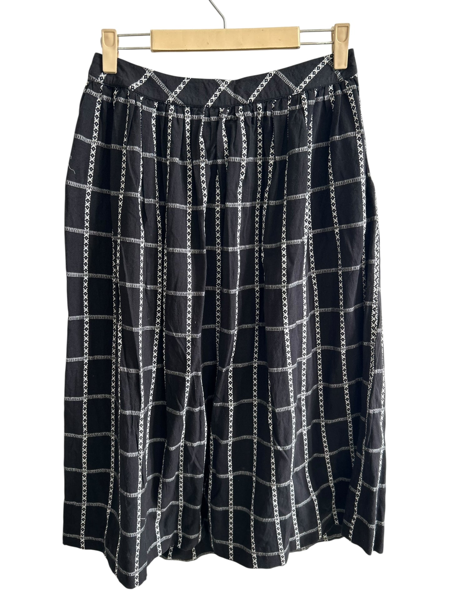 Check Midi Skirt with Pocket