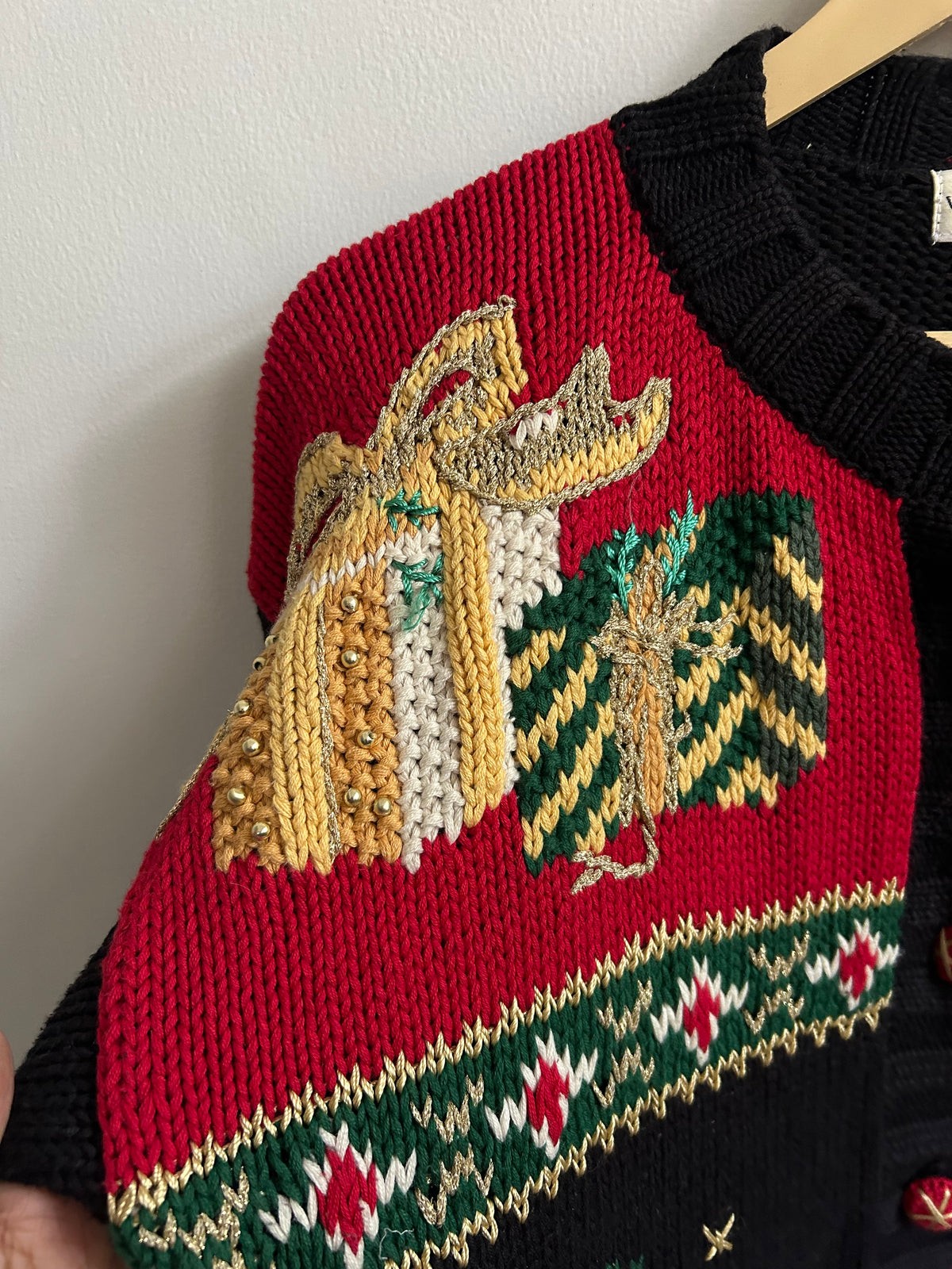 Black & Red Christmas Block Sweater