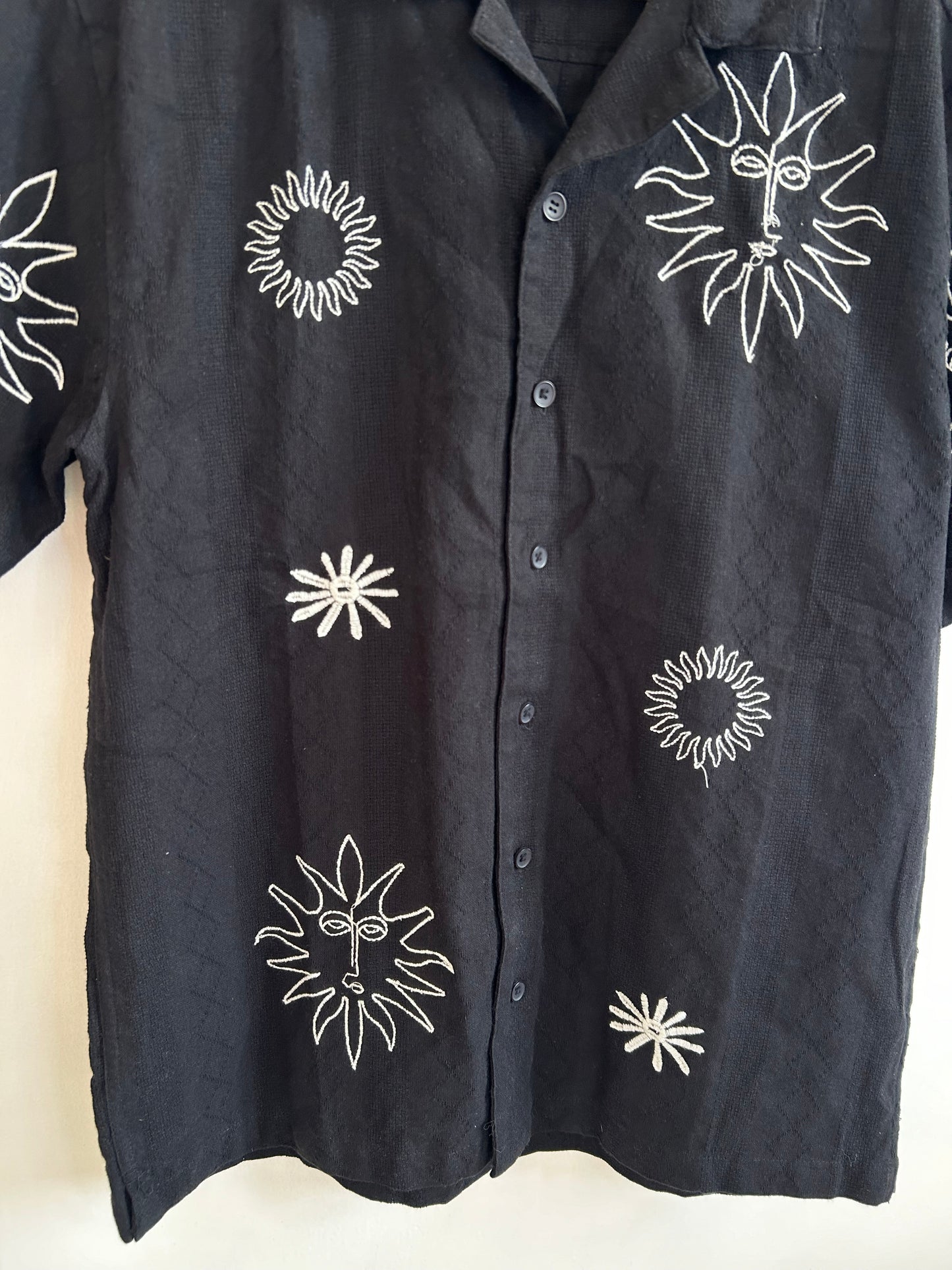 Sun& Moon Cotton Embroidered Shirt