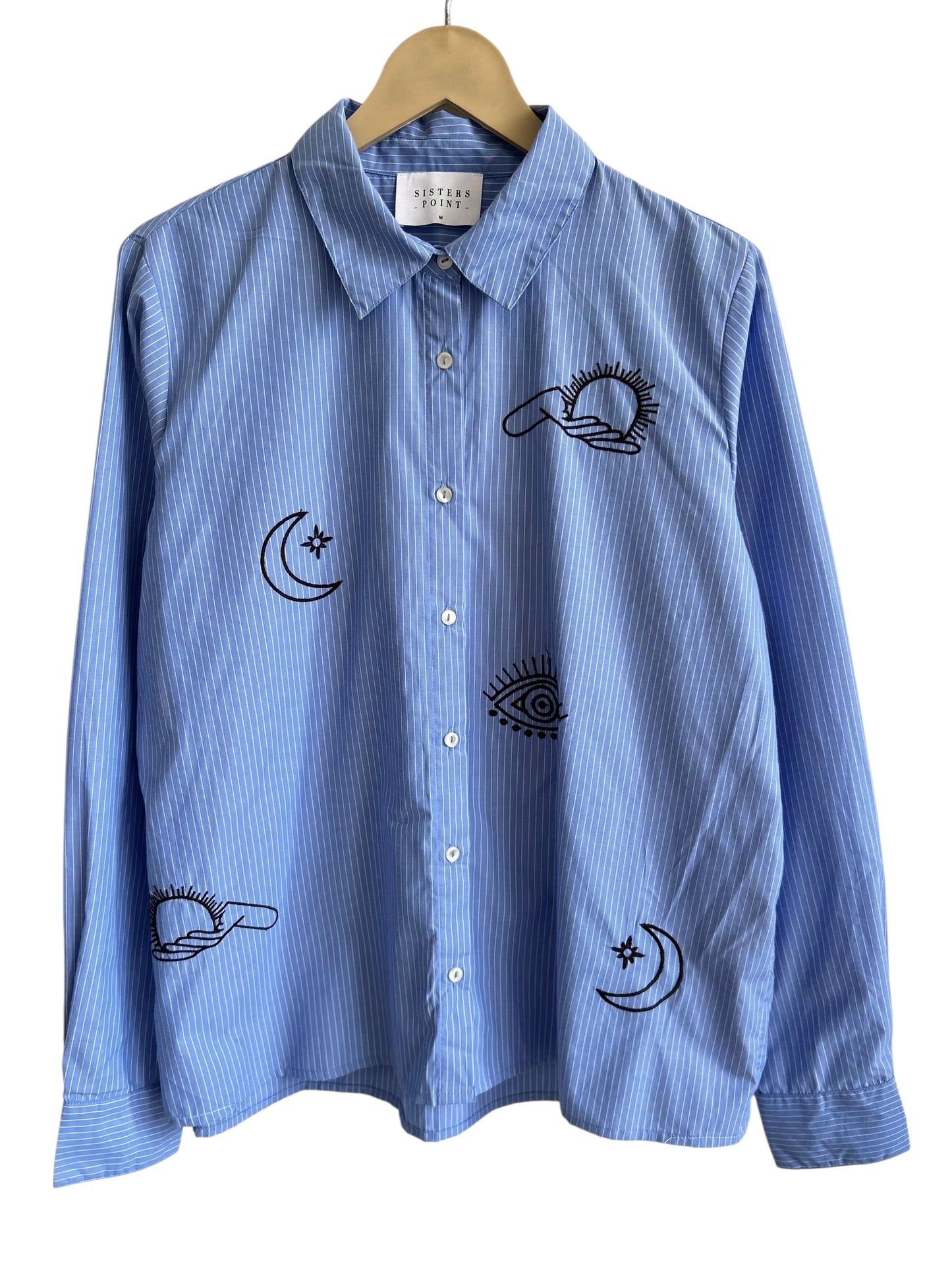 Embroidery Striped Shirt