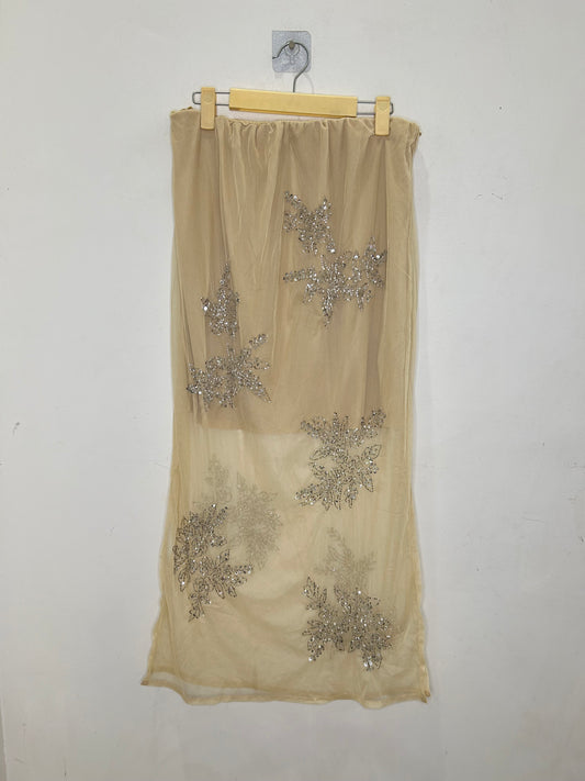 Embellished Sheer Skirt