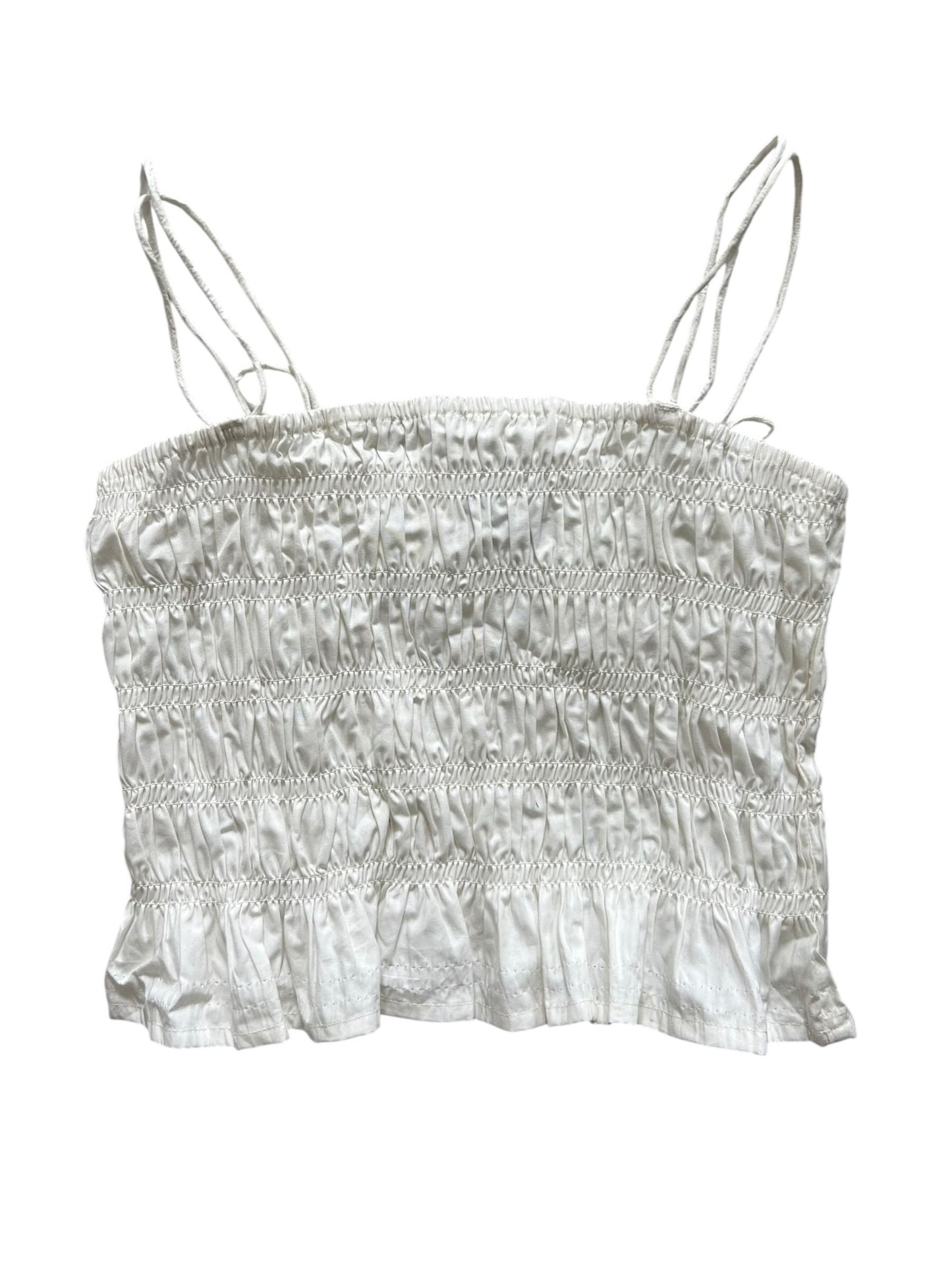 Ruched White Top