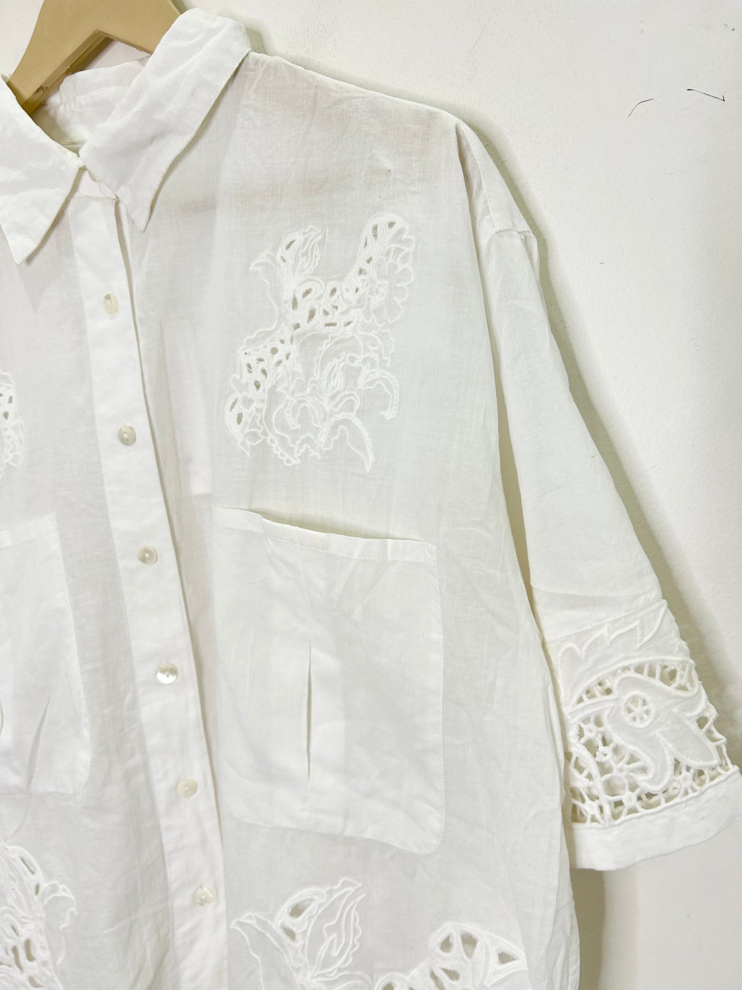 Cotton Back Cutout Shirt