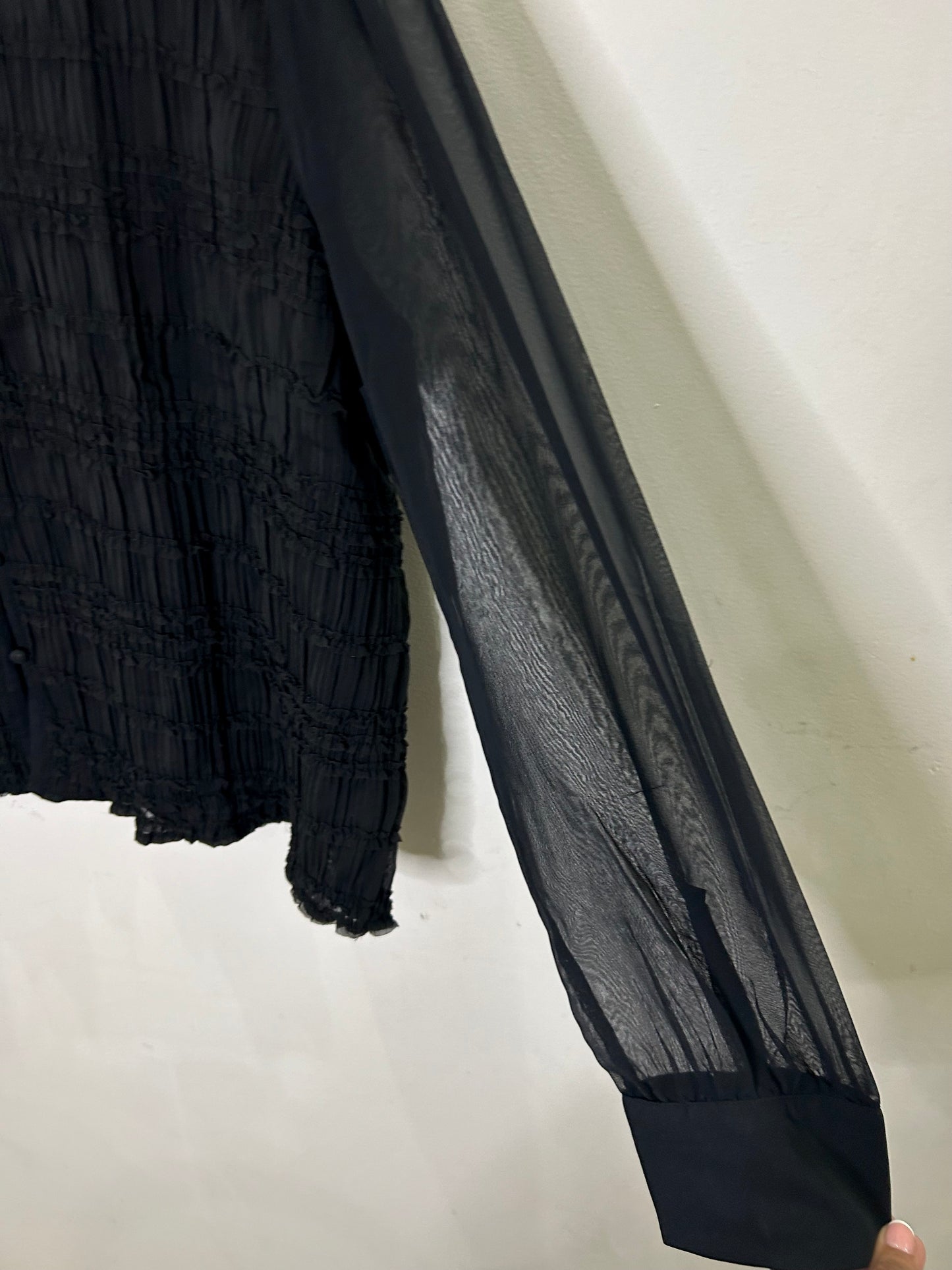 Black Pleated Shirt