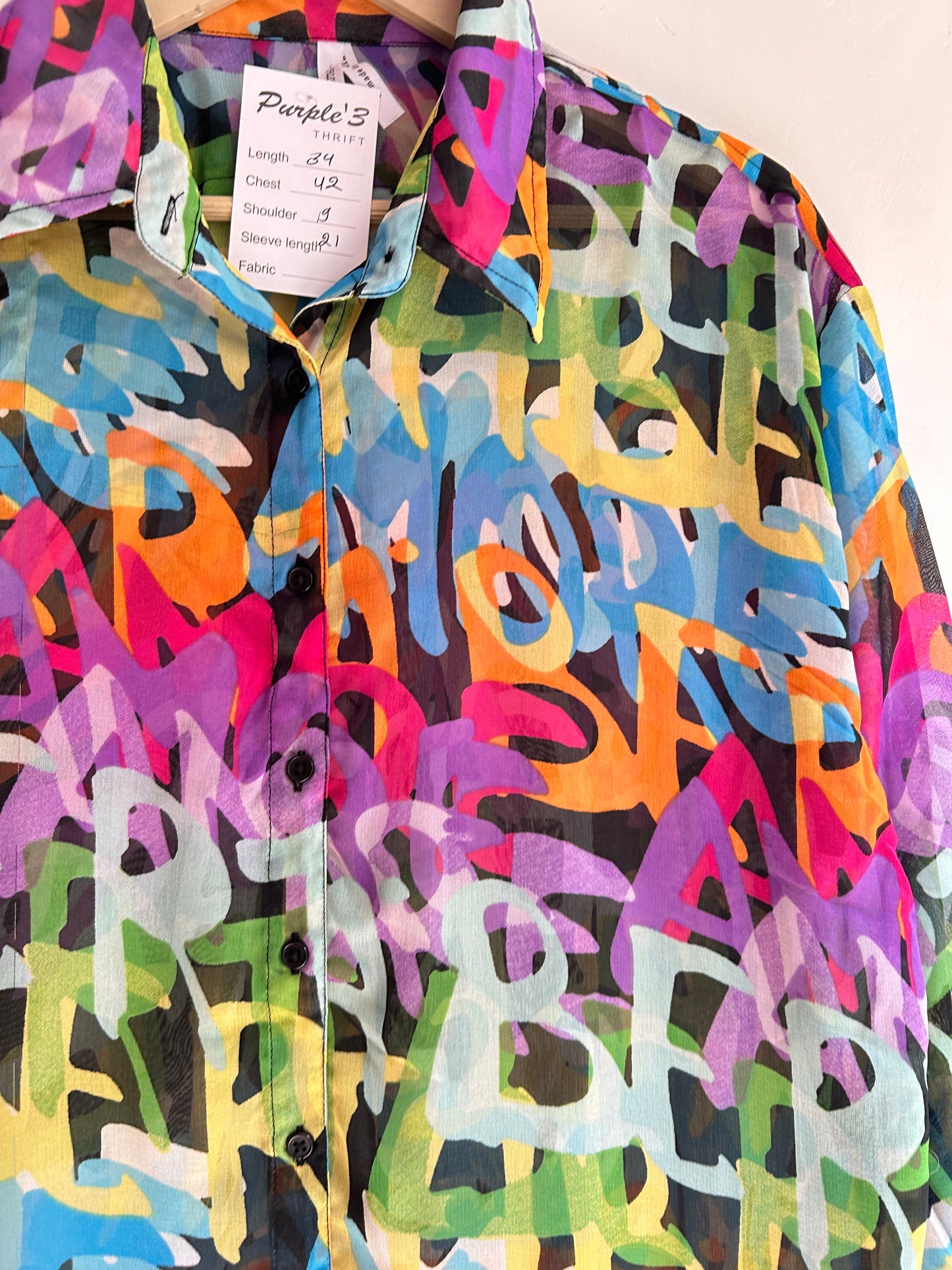 Letter Print Shirt 50”