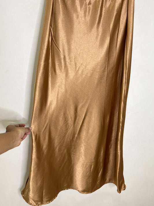 Golden Satin Skirt